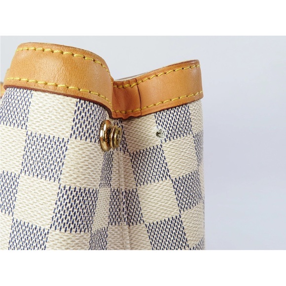 Louis Vuitton Tan and Cream Checkered Tote - Picture 9 of 16